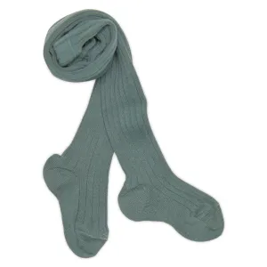 MOSS GREEN RIBBED TIGHTS