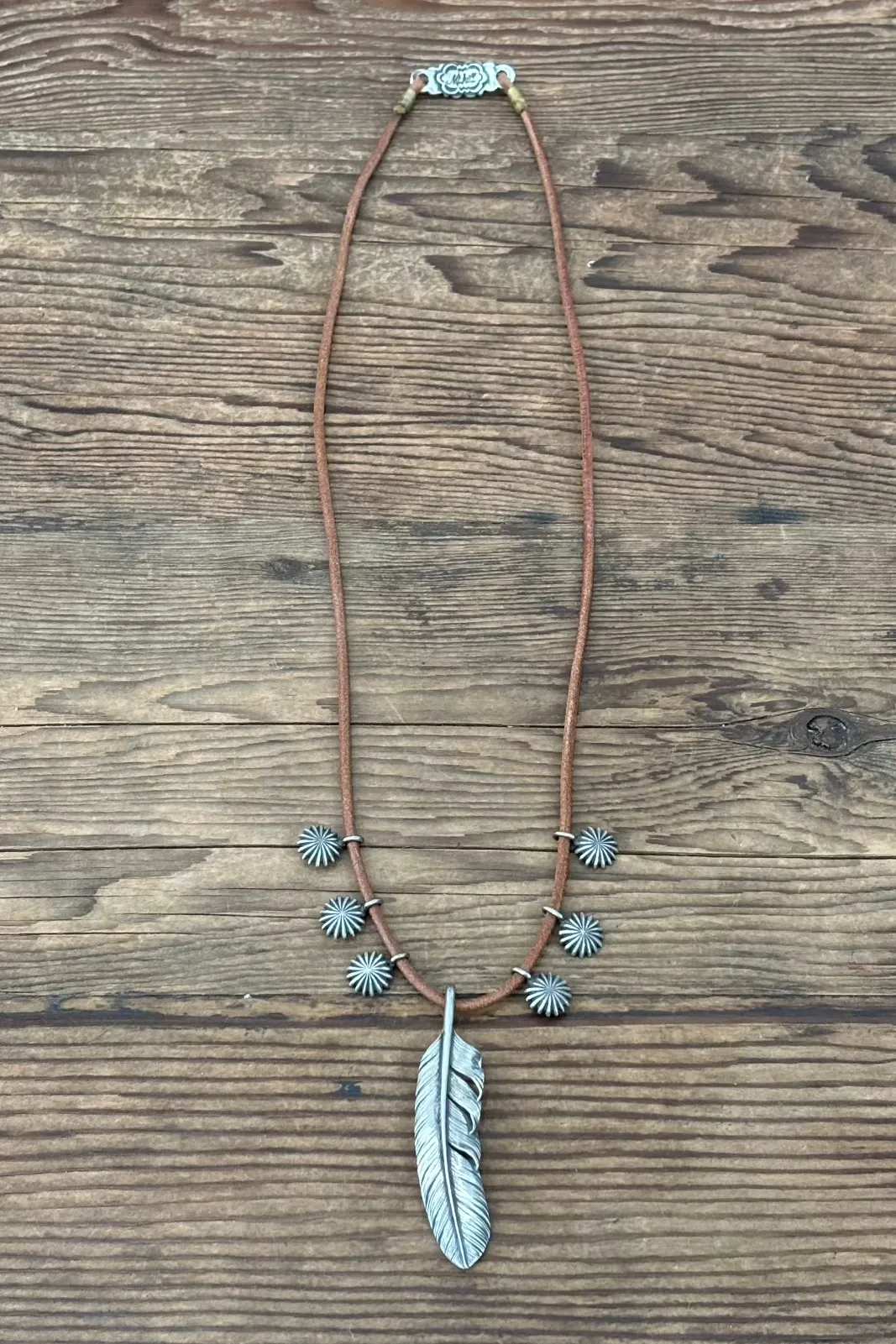 Mt. Hill "Concho Feather" Necklace
