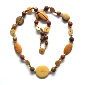 Multi Bead Necklace - Wood