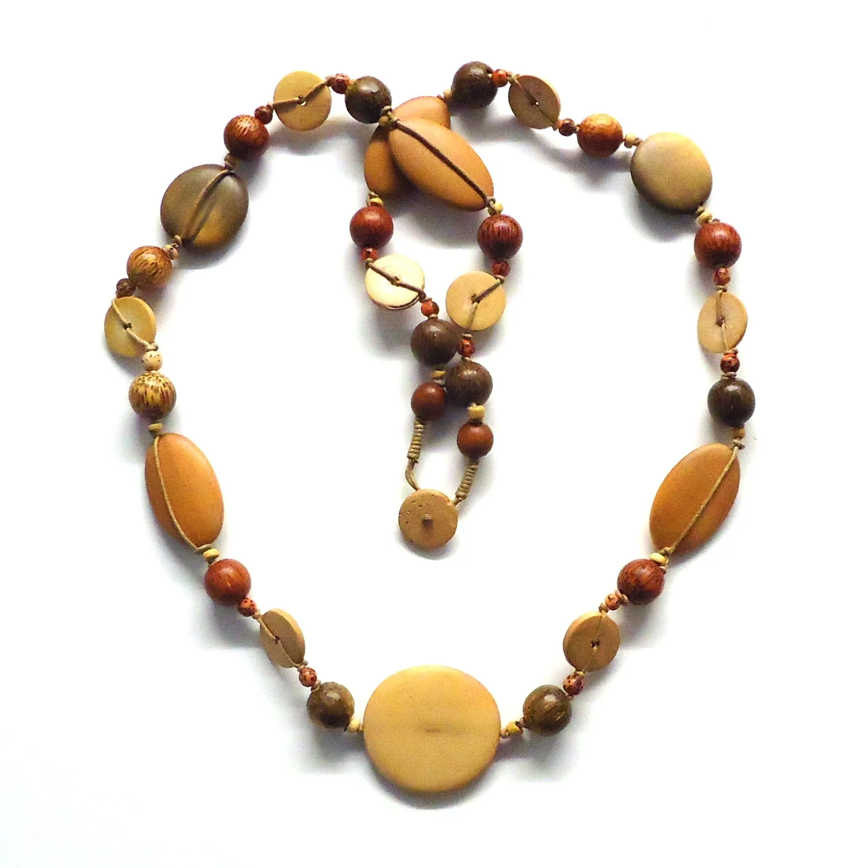 Multi Bead Necklace - Wood