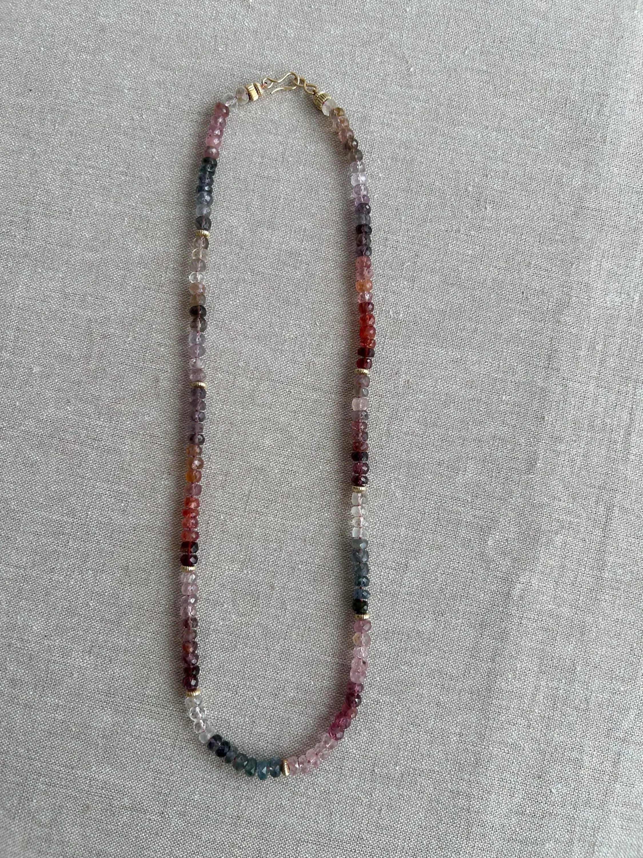 Multi Color Spinel Necklace