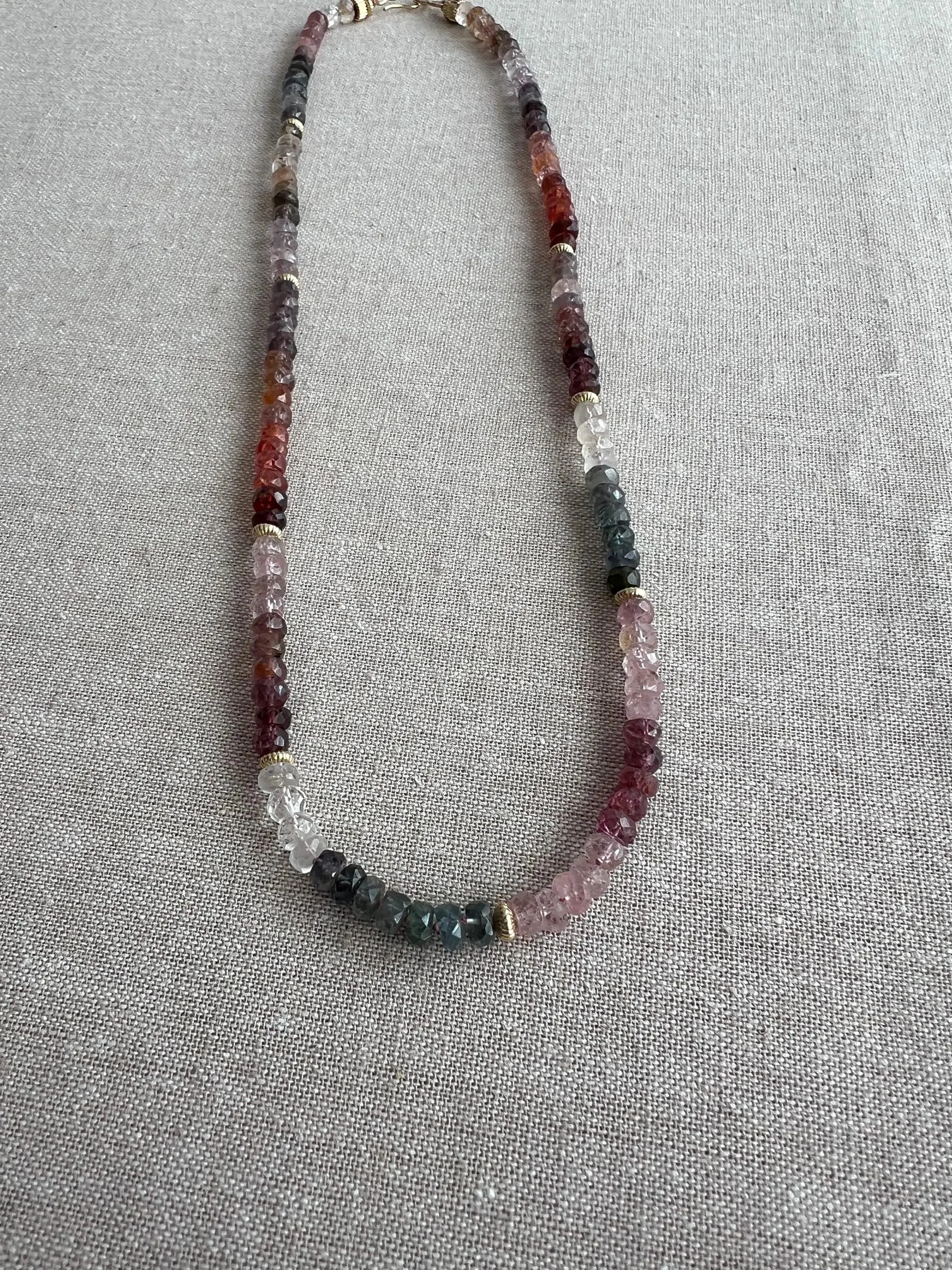 Multi Color Spinel Necklace