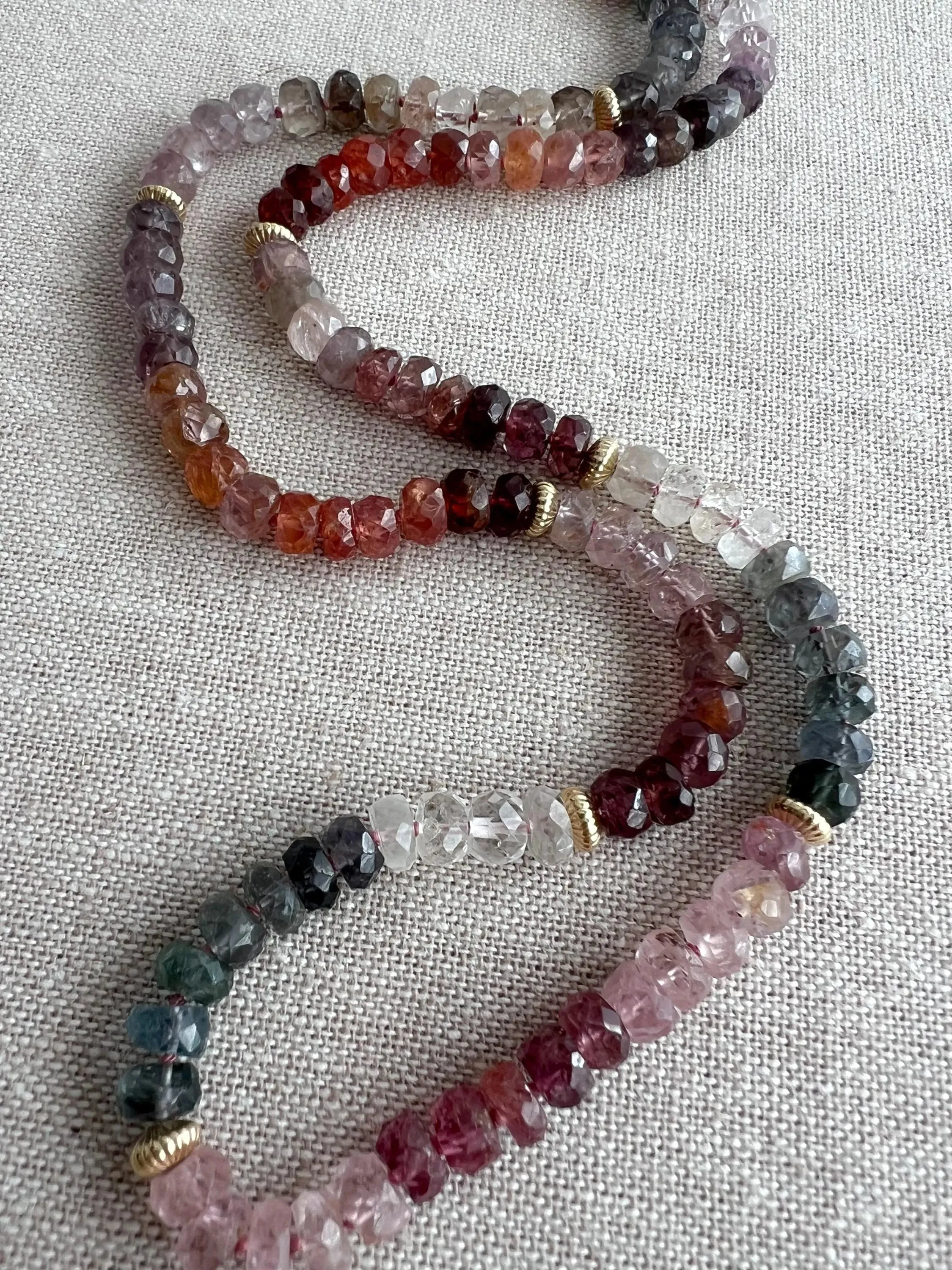 Multi Color Spinel Necklace