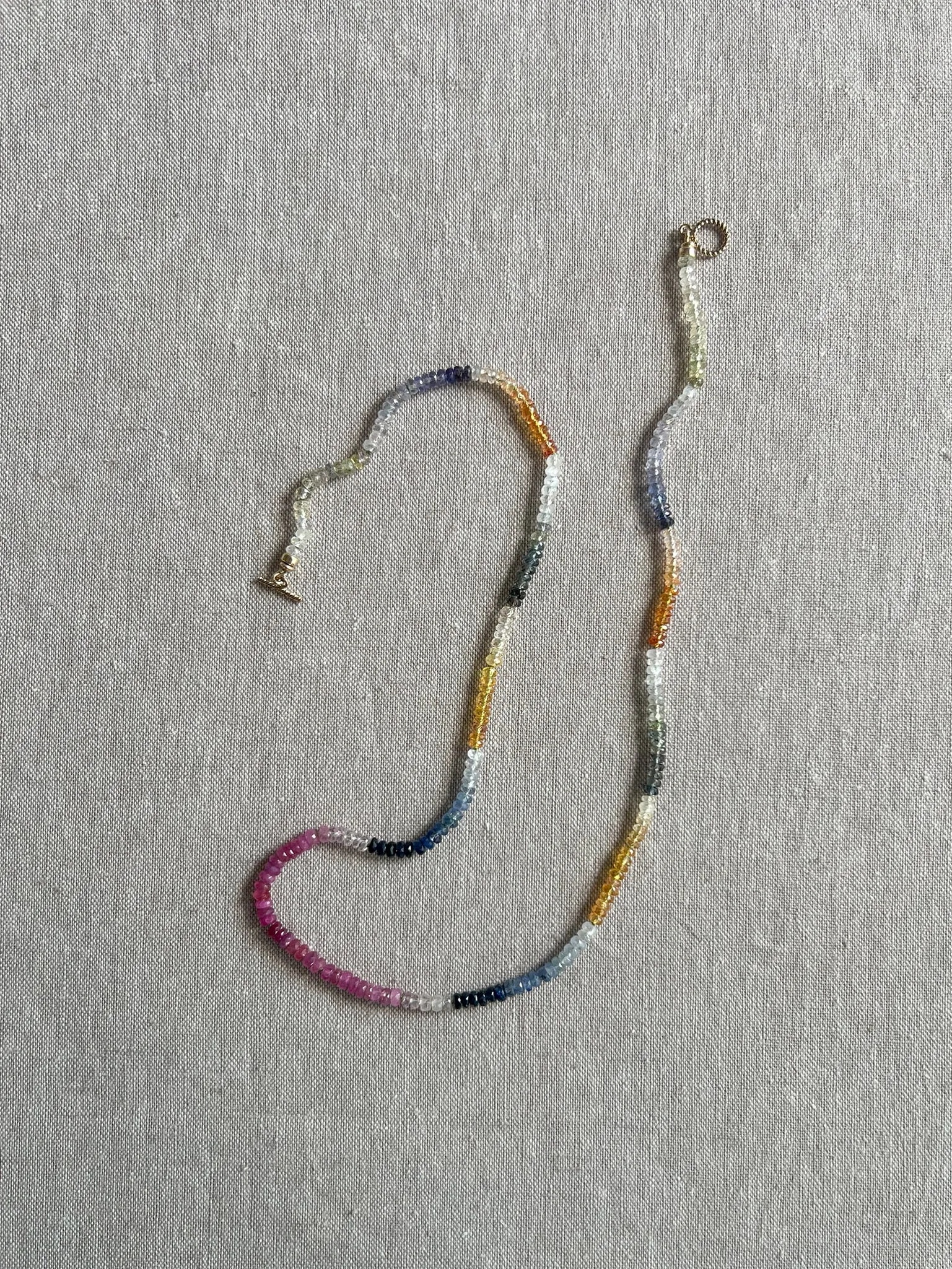 Multi-Colored Sapphire Necklace, AAA 