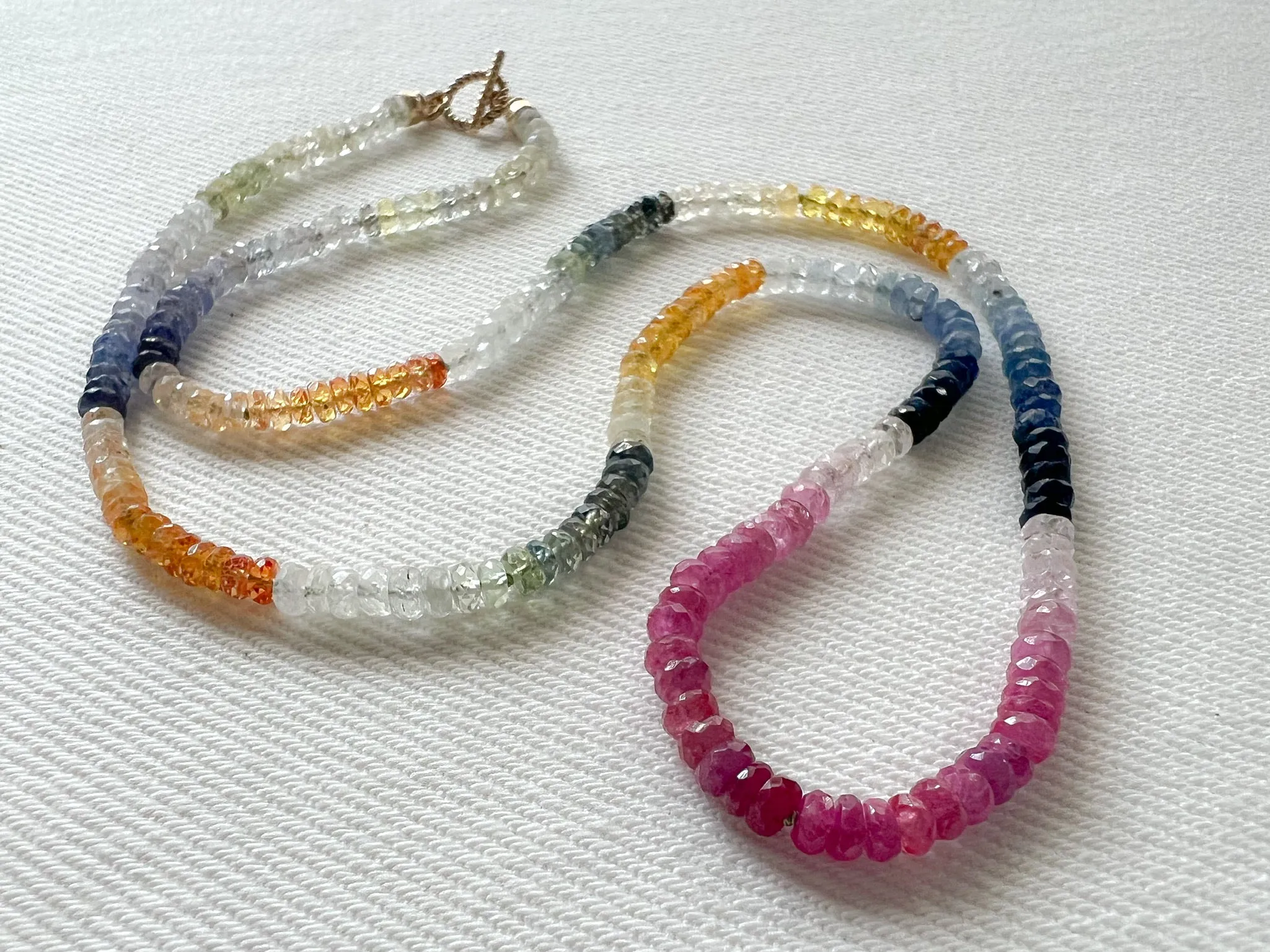 Multi-Colored Sapphire Necklace, AAA 