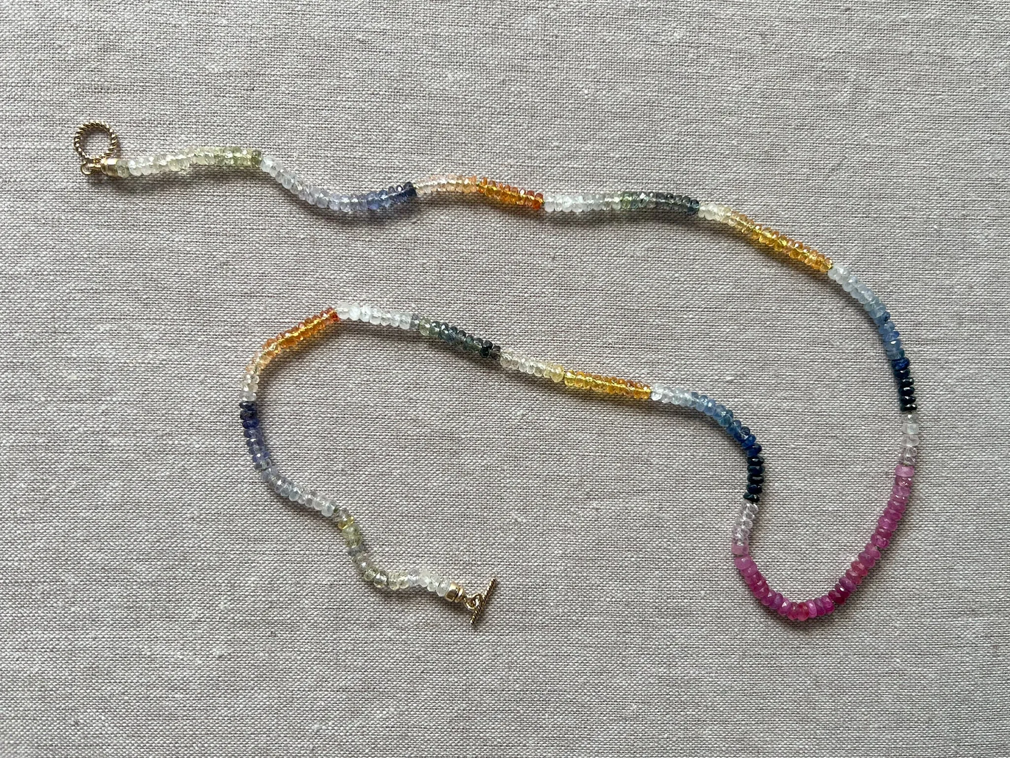 Multi-Colored Sapphire Necklace, AAA 