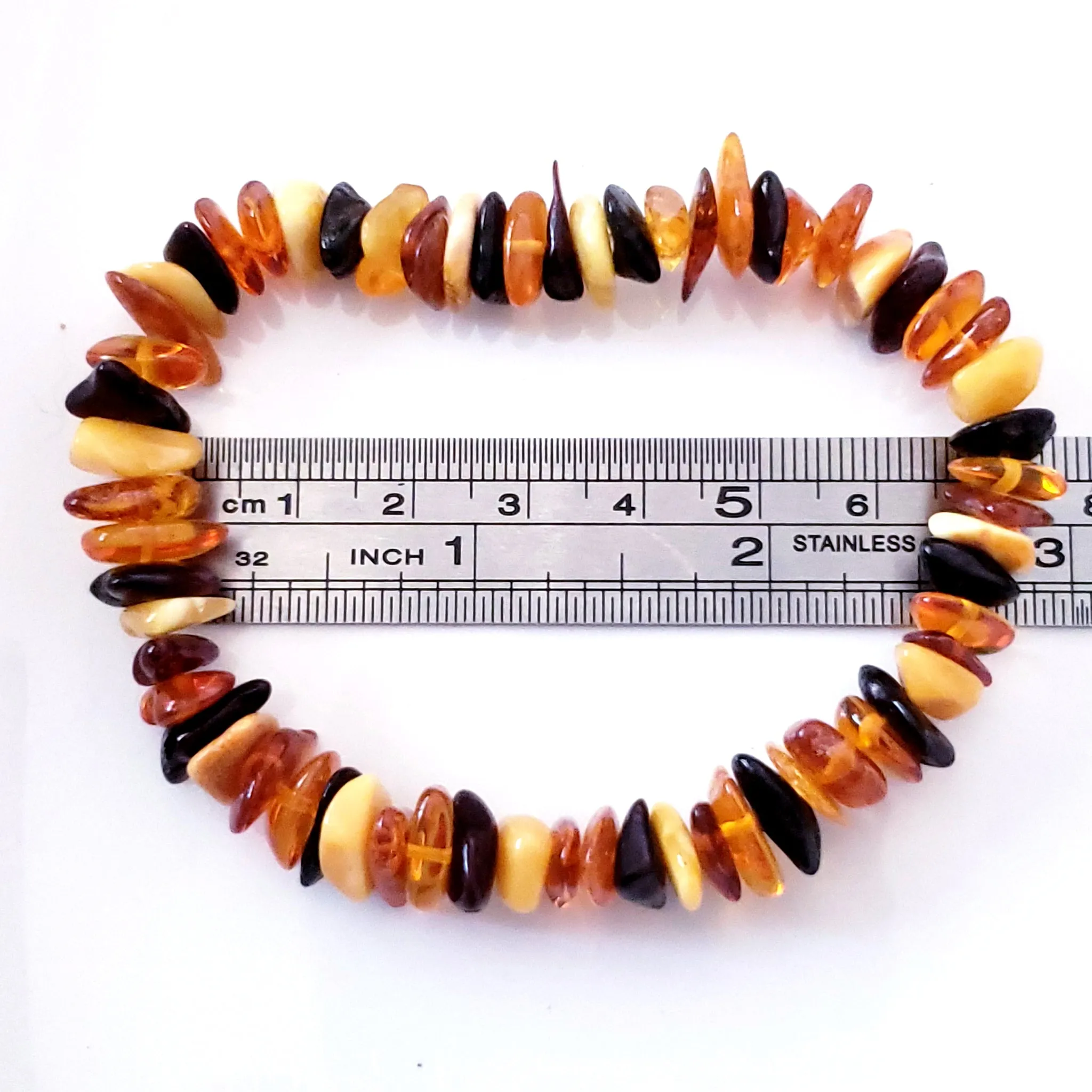 Multicolor Amber Chips Style Bracelet for Men and Women