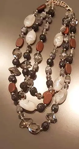 Multicolor Green or Blue Necklace w/Semi-precious stones