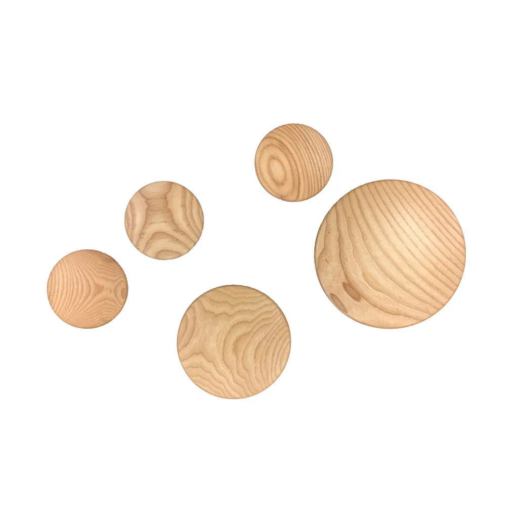 Mushroom Hooks Set Of 5 - Natural