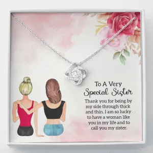 My sidekick - Love Knot Necklace for Sister