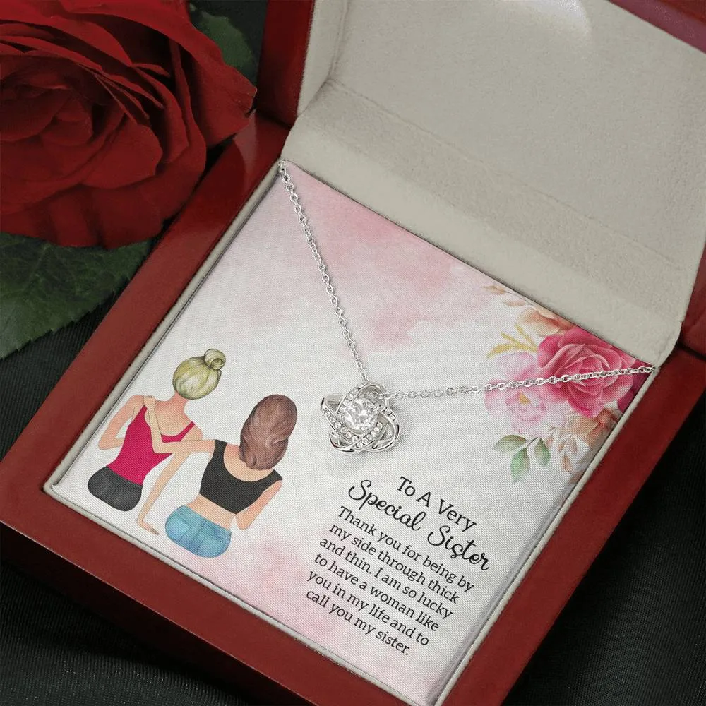 My sidekick - Love Knot Necklace for Sister
