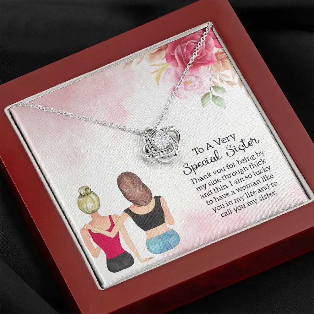 My sidekick - Love Knot Necklace for Sister