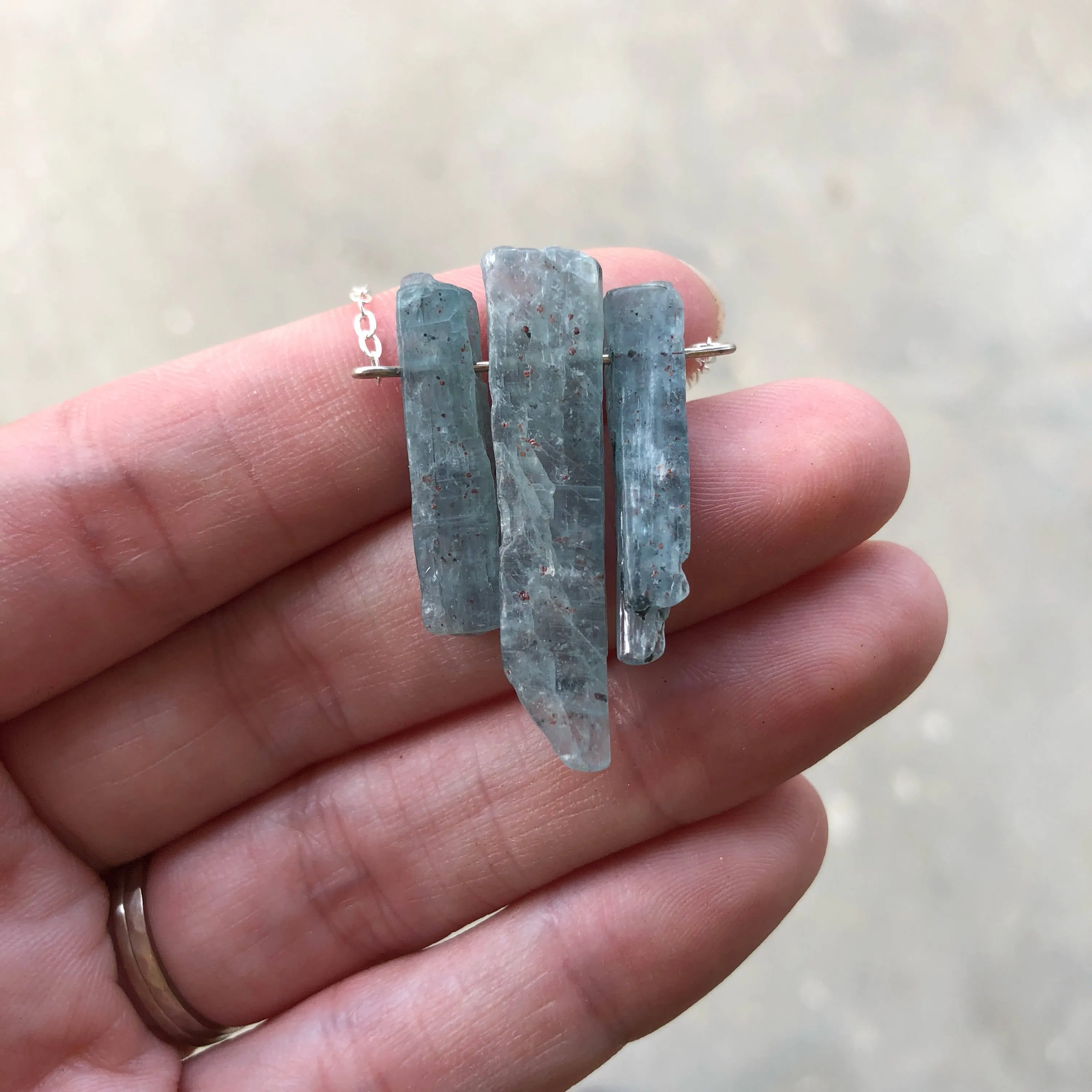 Natural Blue Kyanite Necklace