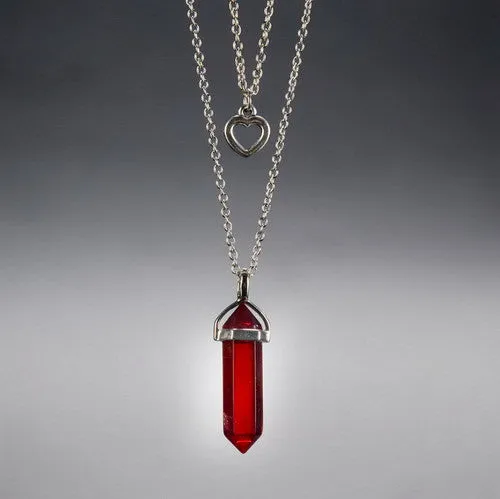 Natural Stone Pendant Charms Necklace