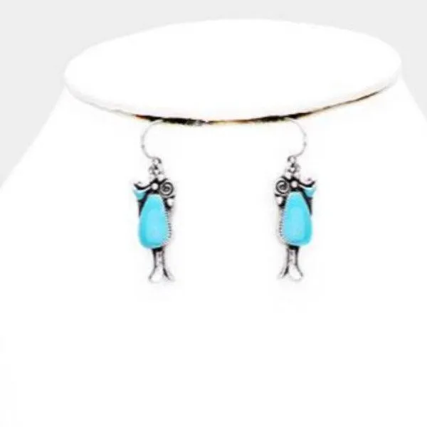 Natural Stone Tribal Necklace & Earrings