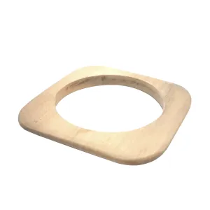 Natural Wood Squoval Bangle - Red Wood