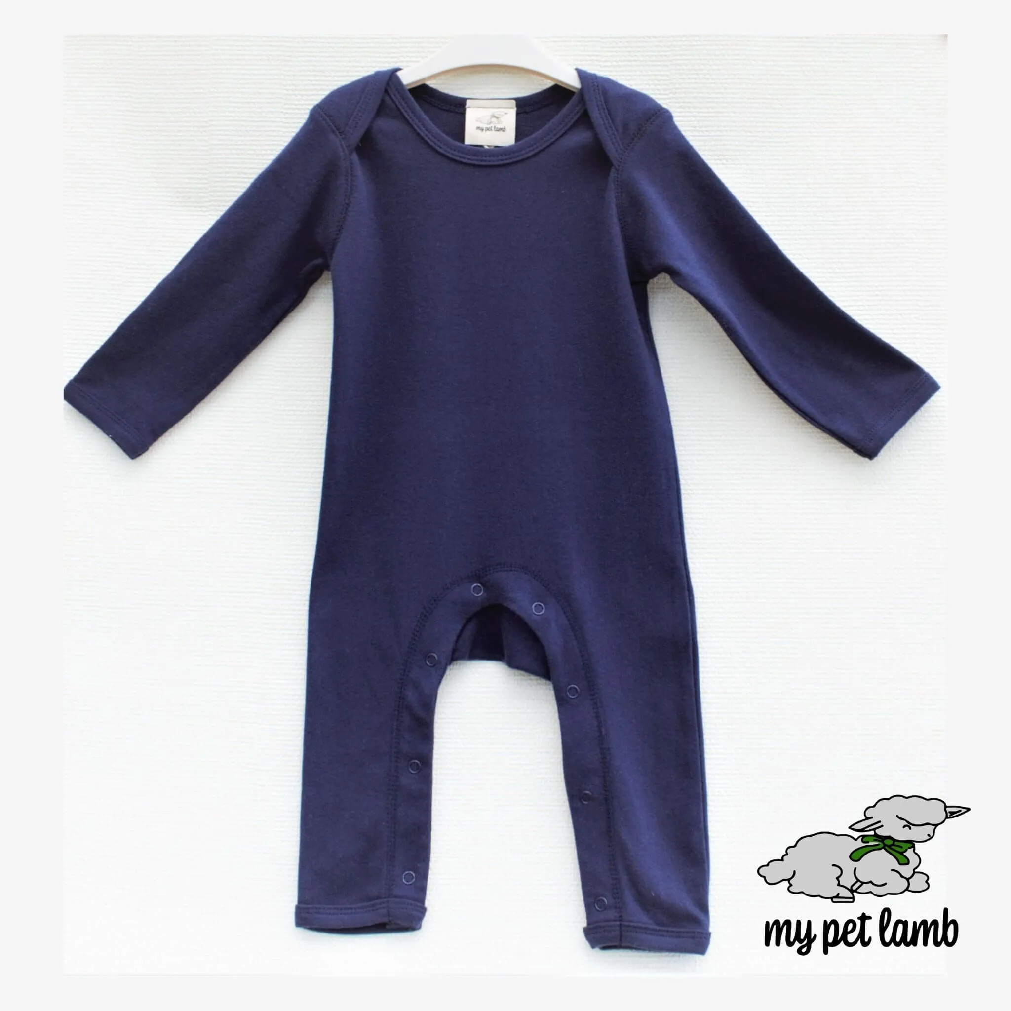 Navy Blue Cotton Romper Suit