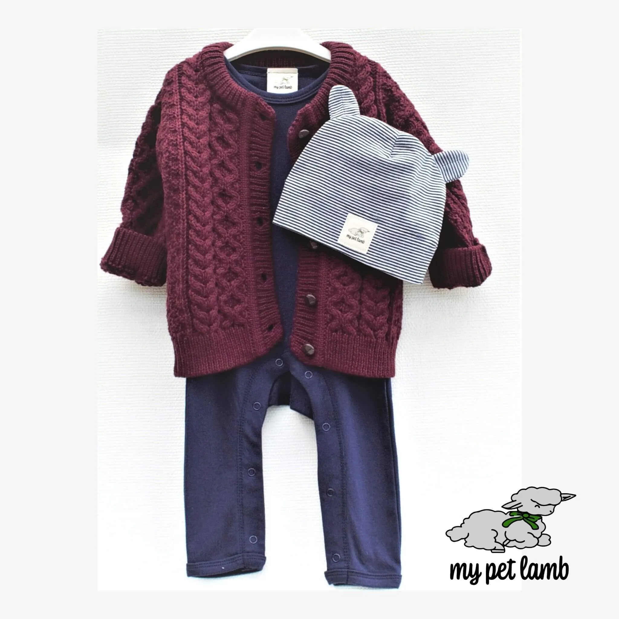 Navy Blue Cotton Romper Suit