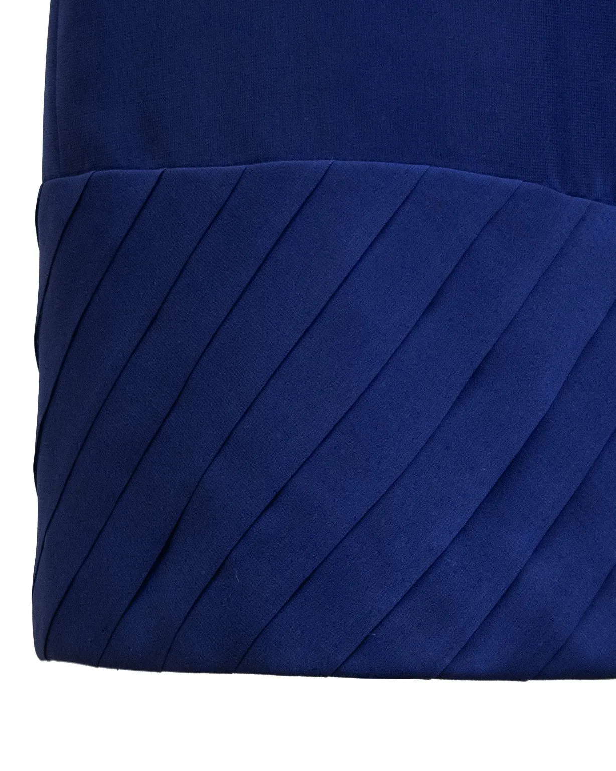 Navy Blue Silk Chiffon Cocktail Dress