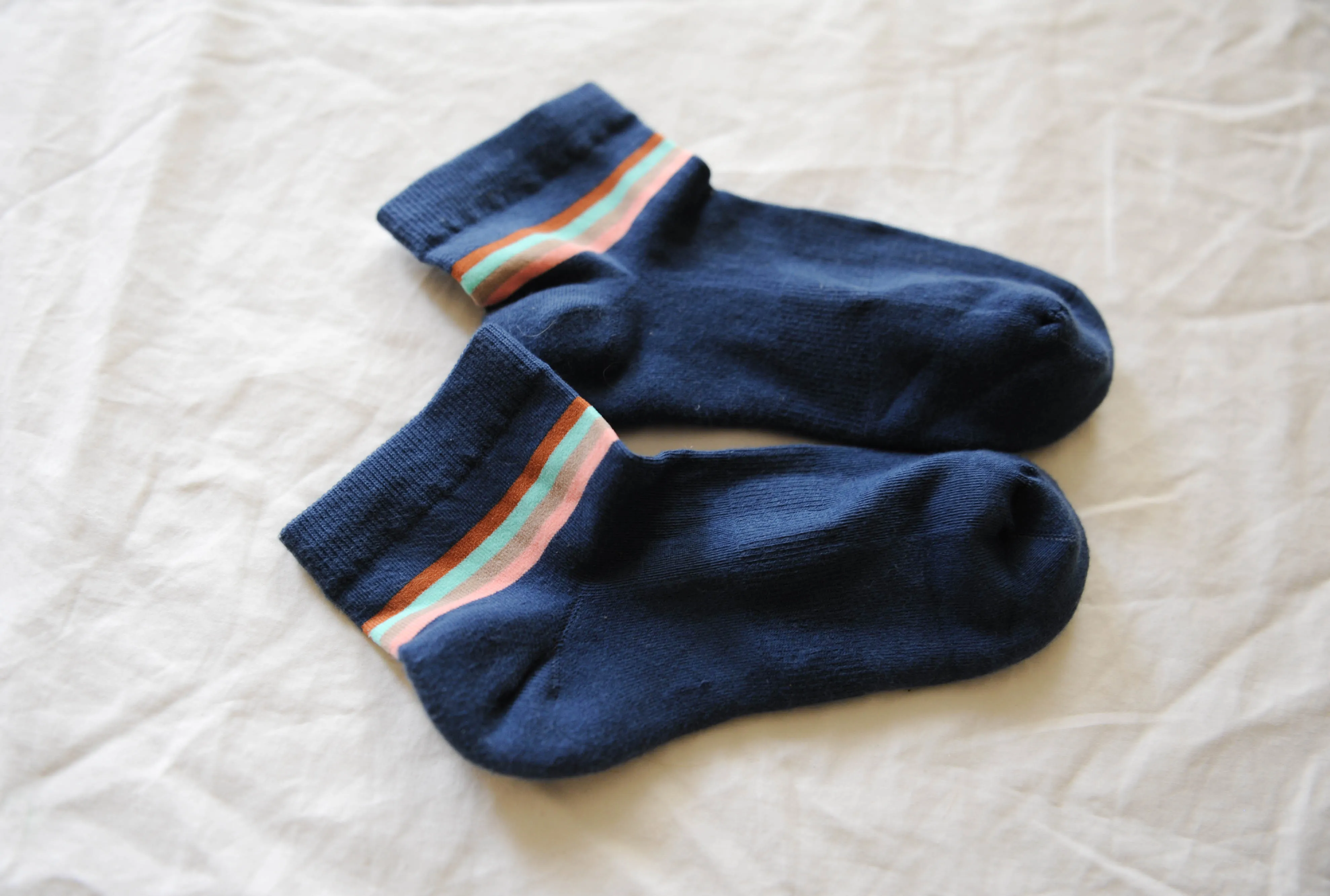 Navy Retro Stripe Shorty