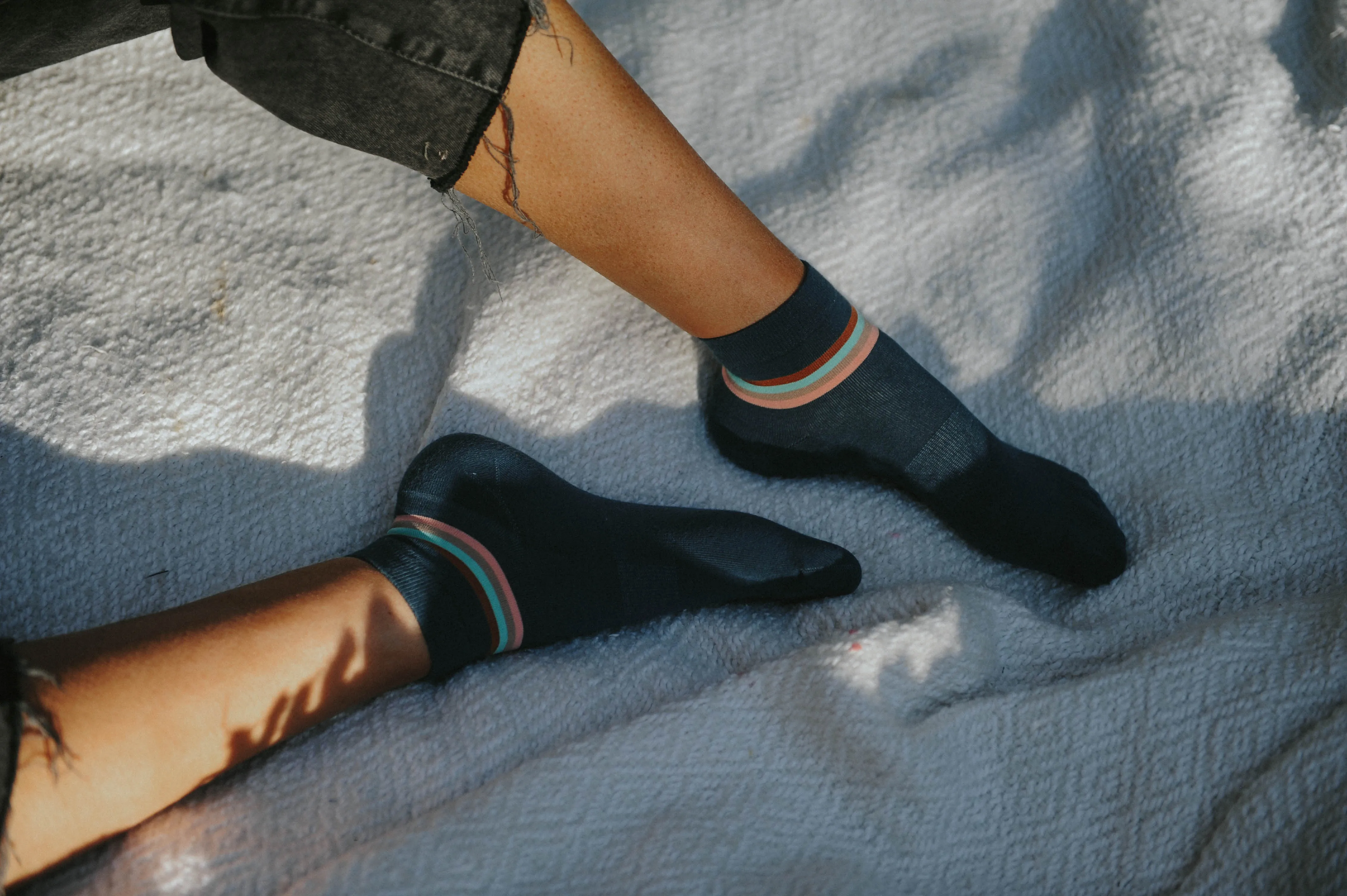 Navy Retro Stripe Shorty
