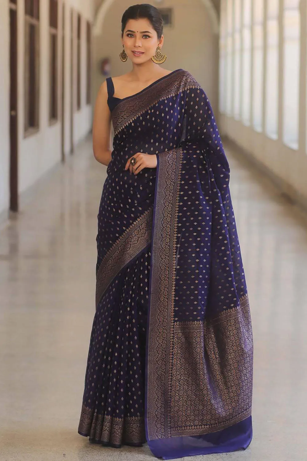 Nevy Beautiful Soft Banarasi Silk Saree