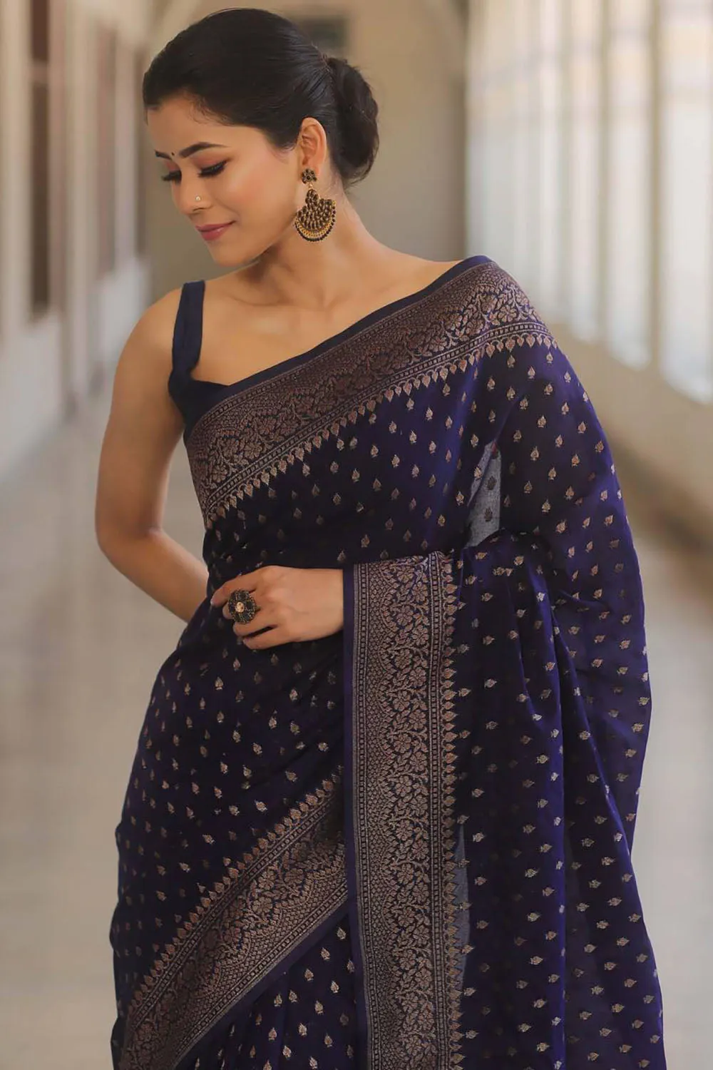 Nevy Beautiful Soft Banarasi Silk Saree
