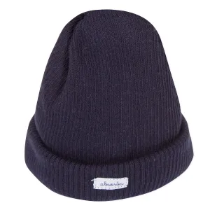 Newborn Ribbed Cotton Navy Hat