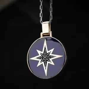 North Star  Necklace, Sterling Silver