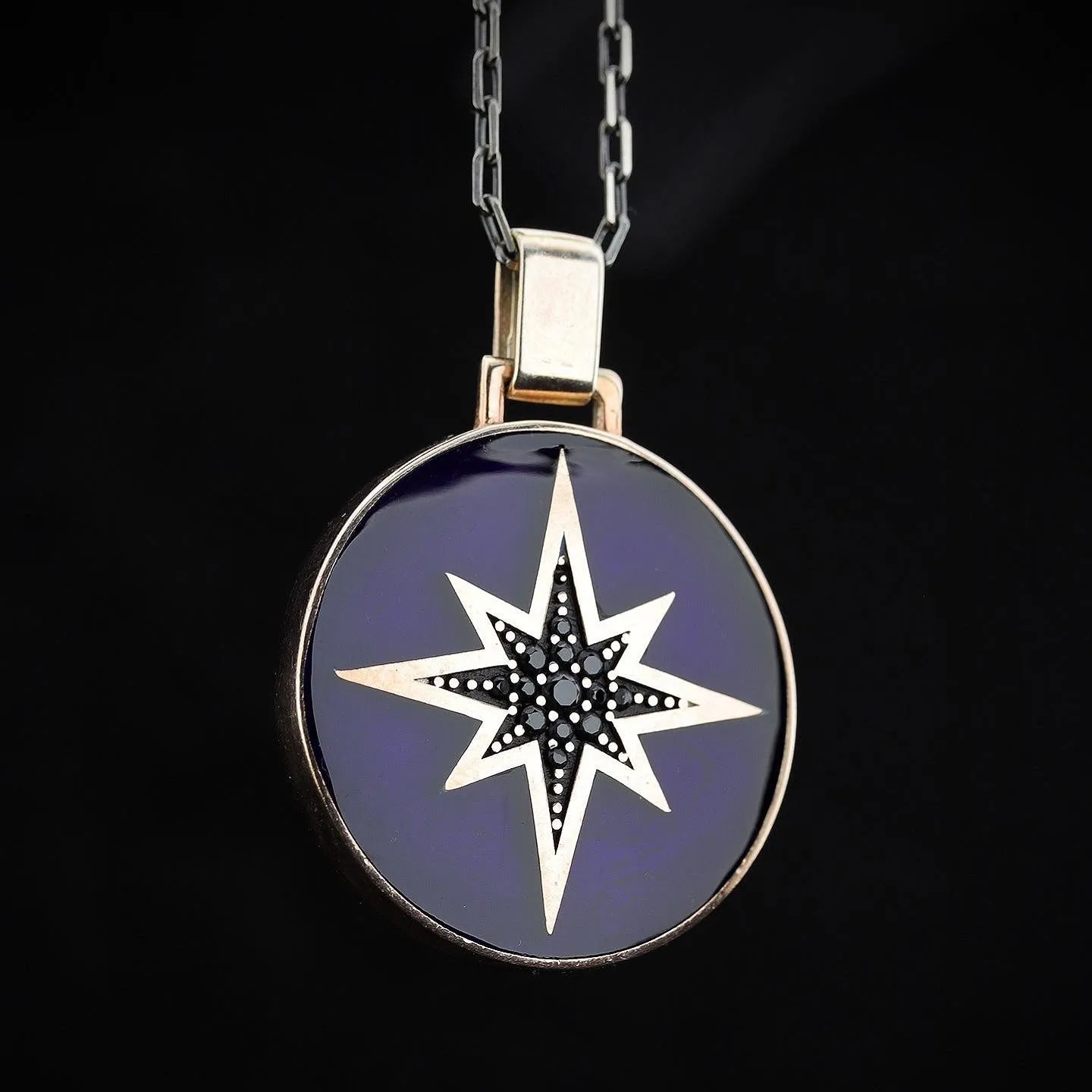 North Star  Necklace, Sterling Silver