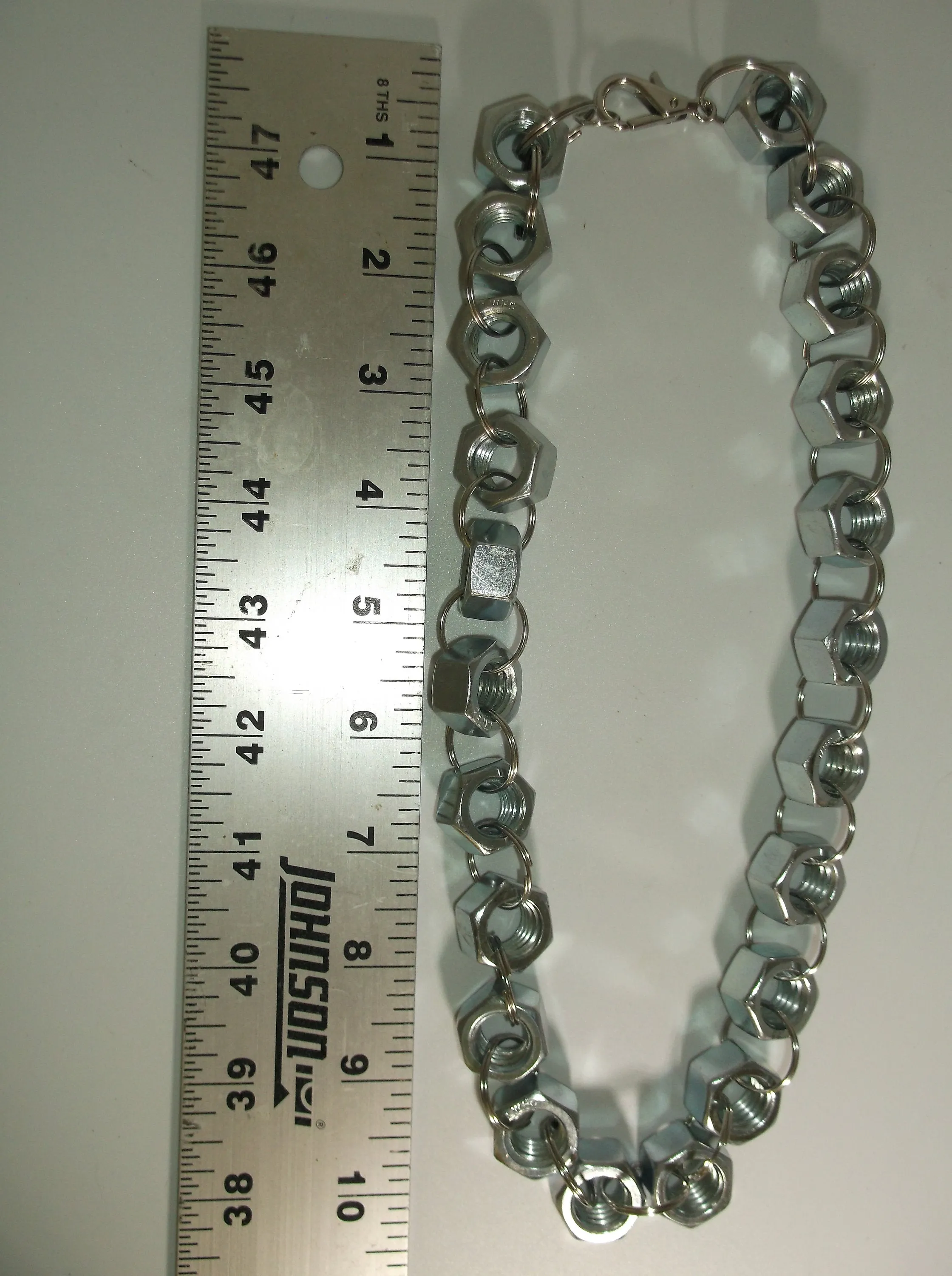 Nut Necklace, Crazy Nut Necklace, Zinc Plated Necklace, Up cycled handmade necklace