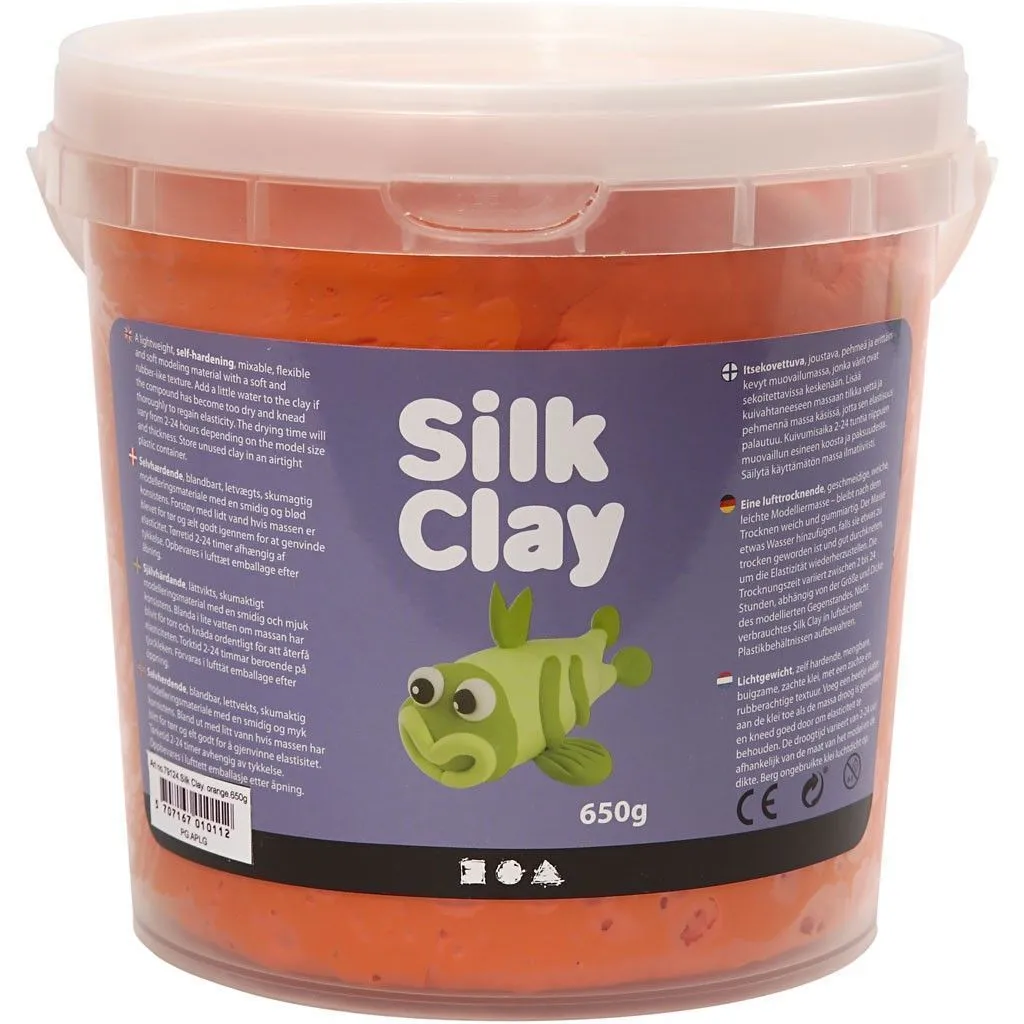 Orange Colour Pliable Lightweight Modelling Compound With Plastic Bucket 650 g