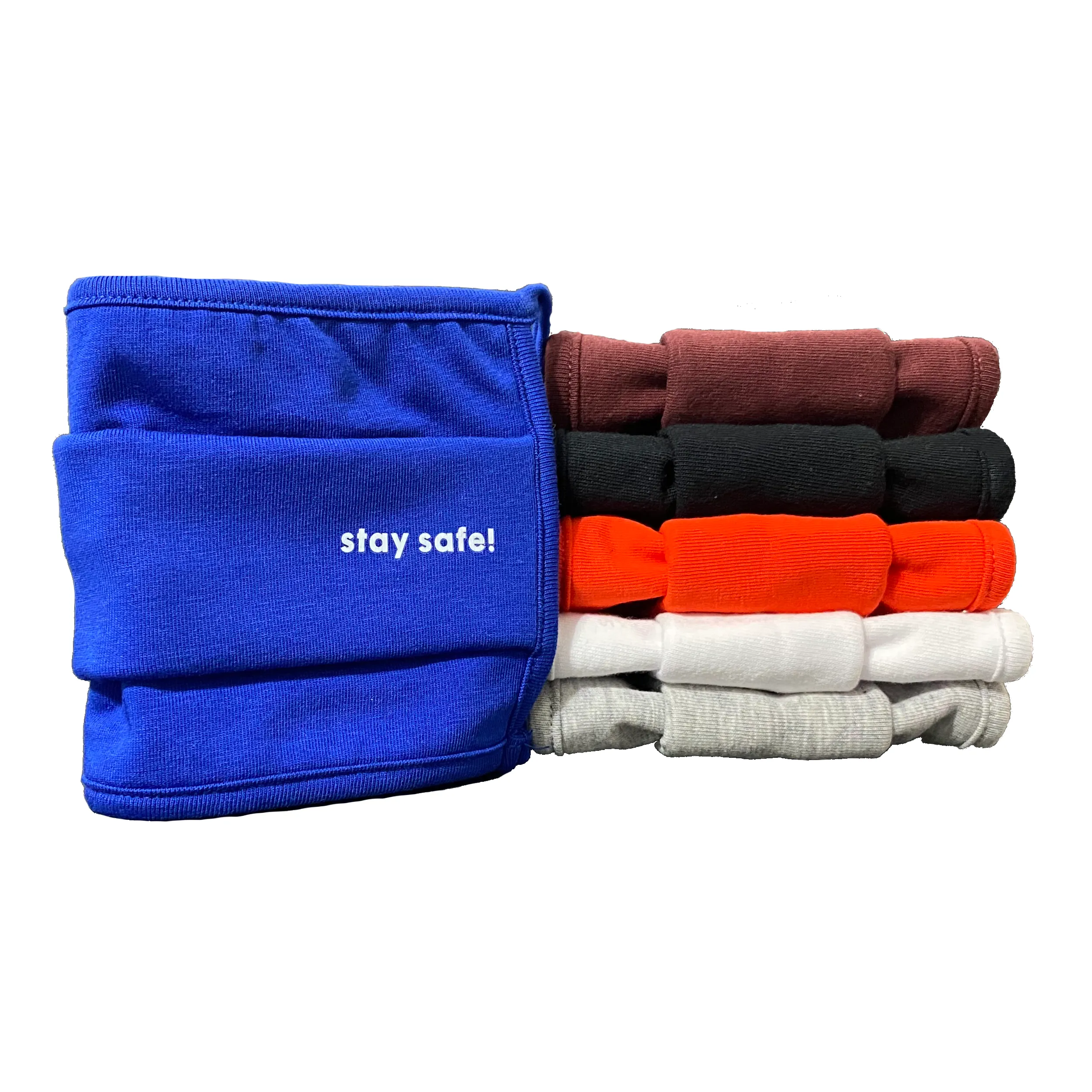 Organic Cotton Double Layers Face Mask - Reusable and Washable - Protective Dust Mask - Wholesale - Unisex Face Mask - Blue