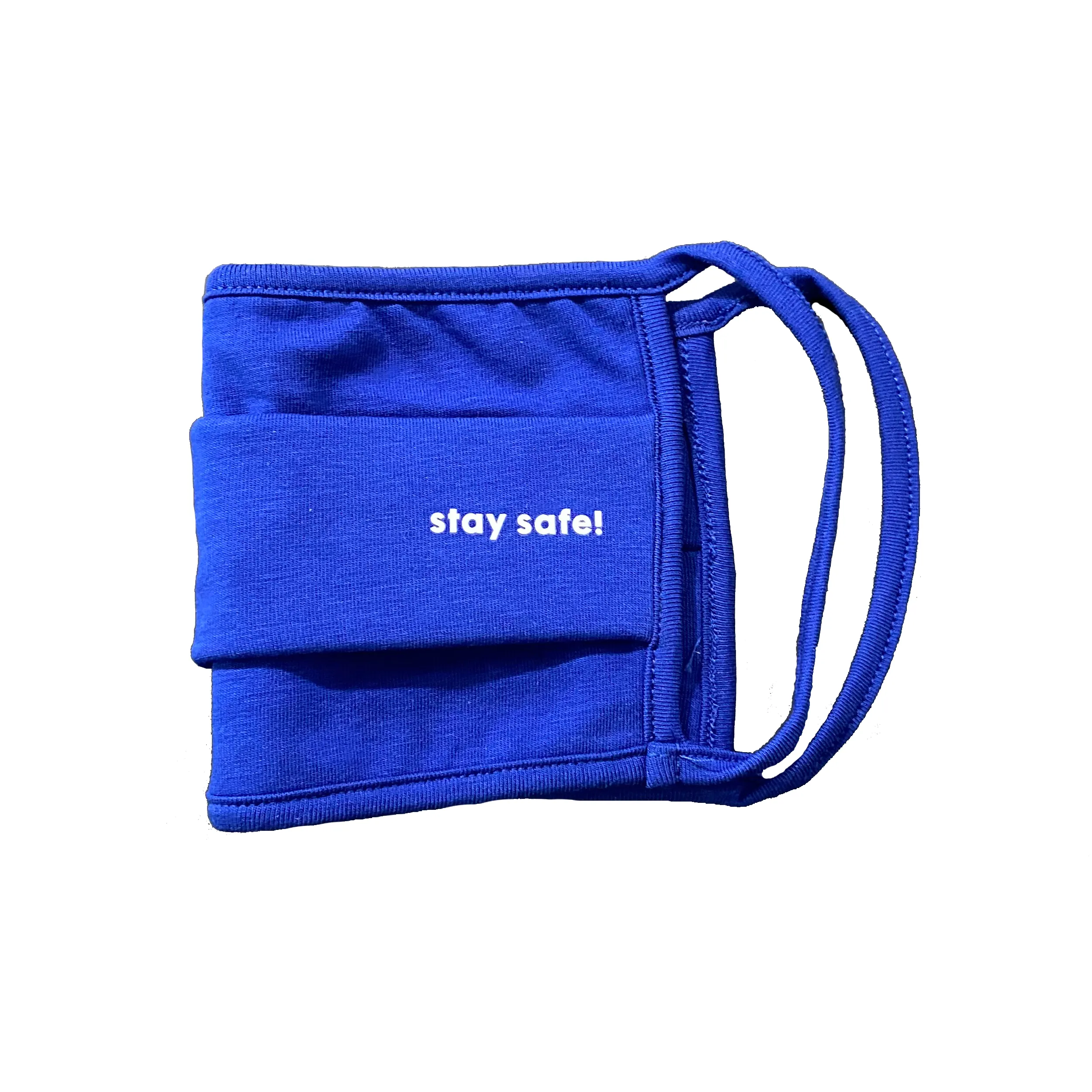 Organic Cotton Double Layers Face Mask - Reusable and Washable - Protective Dust Mask - Wholesale - Unisex Face Mask - Blue