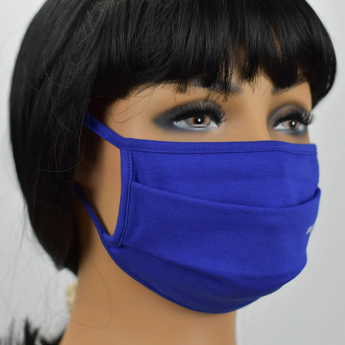 Organic Cotton Double Layers Face Mask - Reusable and Washable - Protective Dust Mask - Wholesale - Unisex Face Mask - Blue