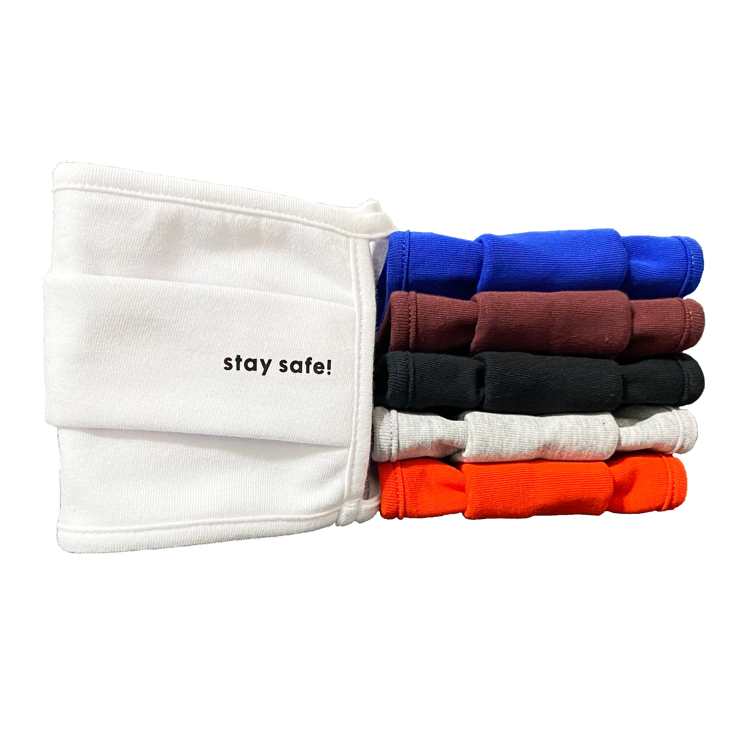 Organic Cotton Unisex Face Mask, Washable & Reusable, Stay Safe Face Covering - White