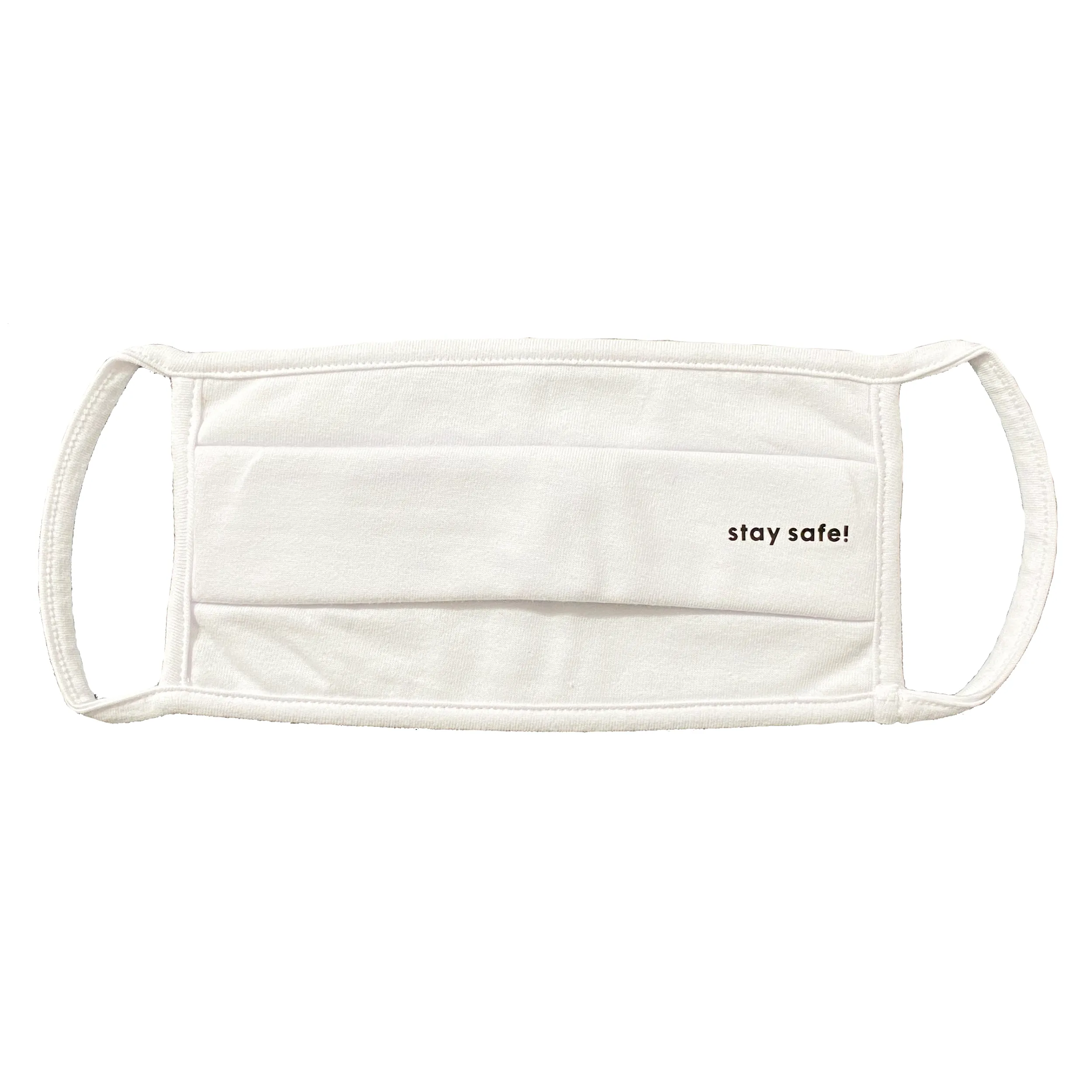 Organic Cotton Unisex Face Mask, Washable & Reusable, Stay Safe Face Covering - White