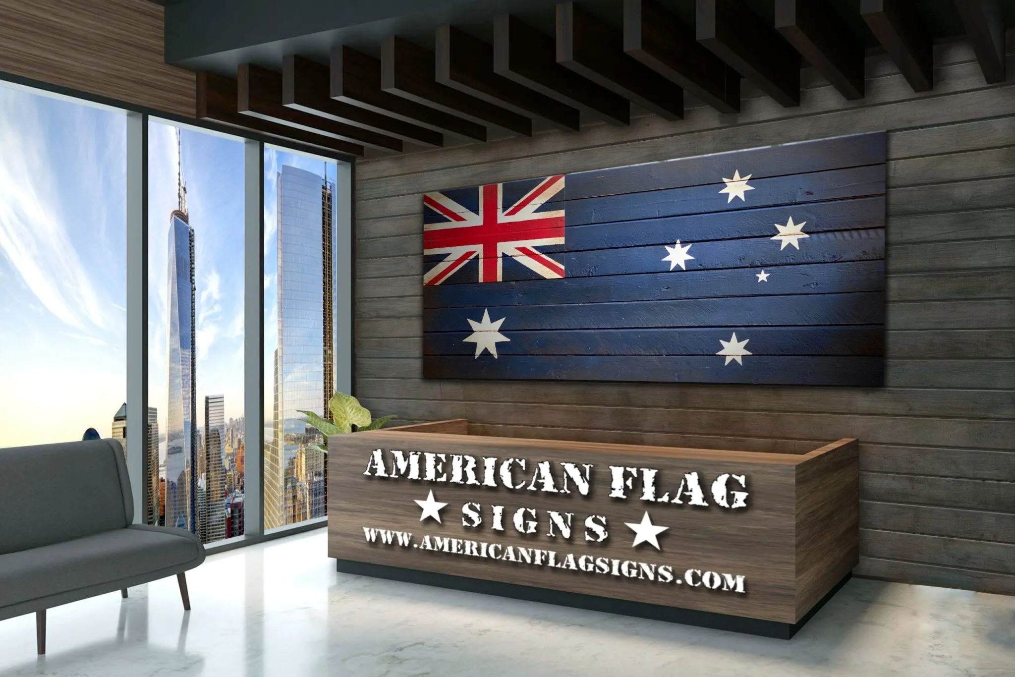 Oversized Australian Flag - Giant Wood Flag