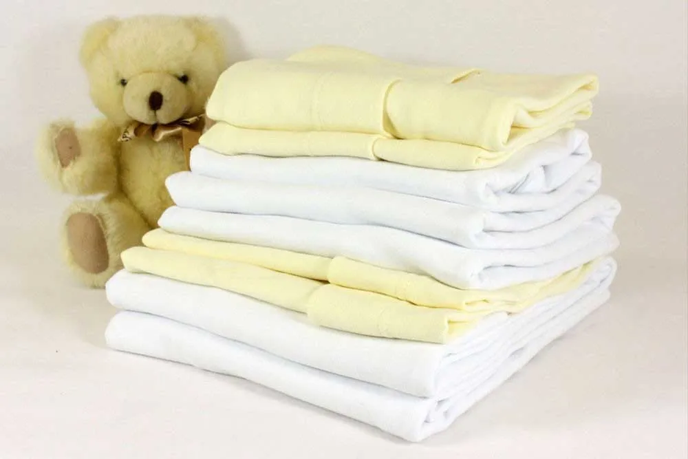 Pair of Soft White Organic  Cotton Fitted Crib Sheets