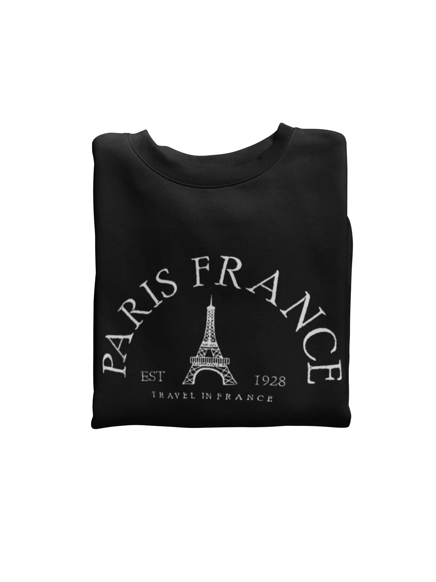 Paris France Embroidered Sweatshirt