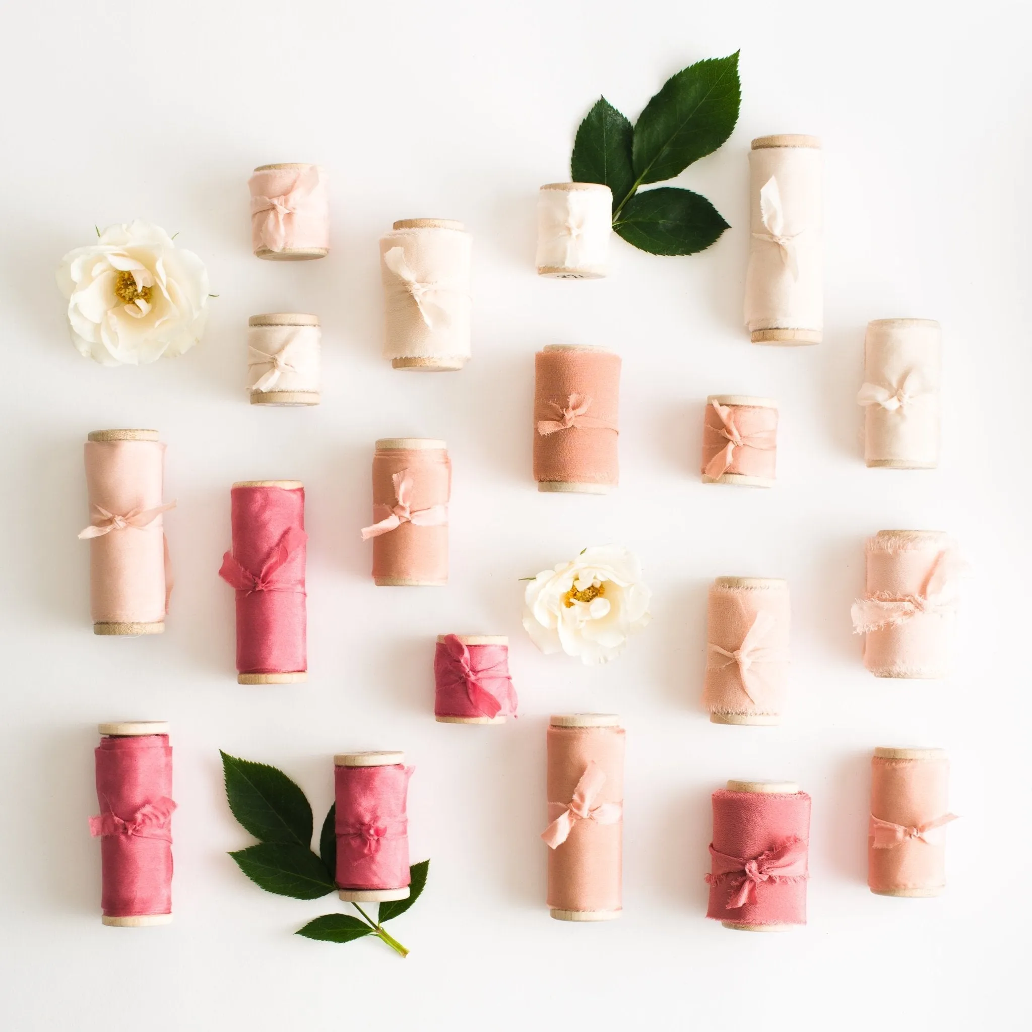 Peach Pearl Crepe de Chine Silk Ribbon *sale
