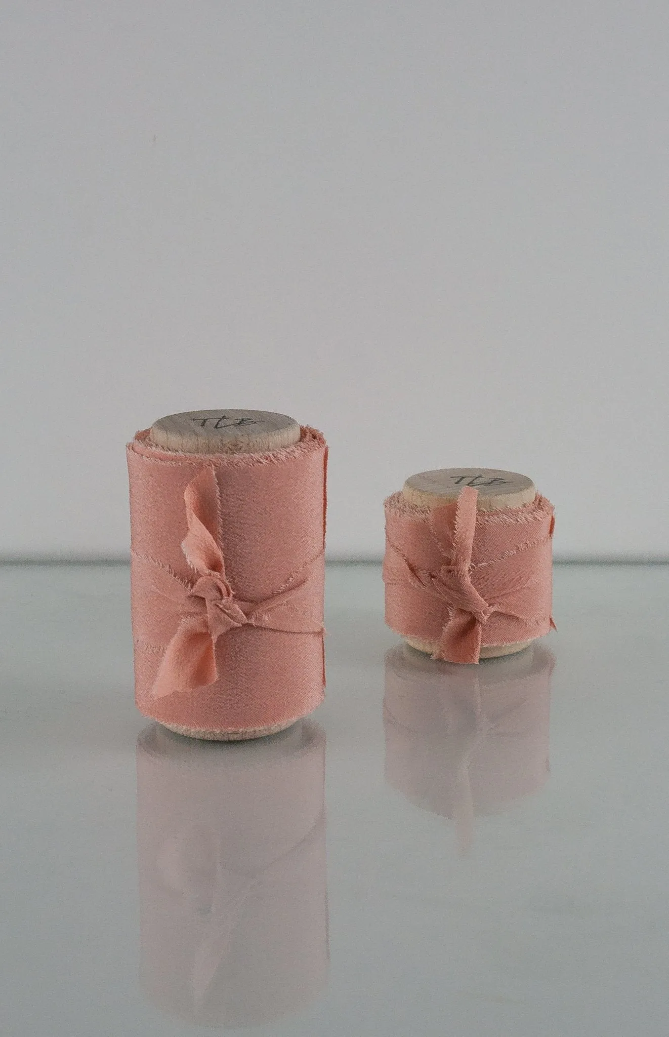 Peach Pearl Crepe de Chine Silk Ribbon *sale