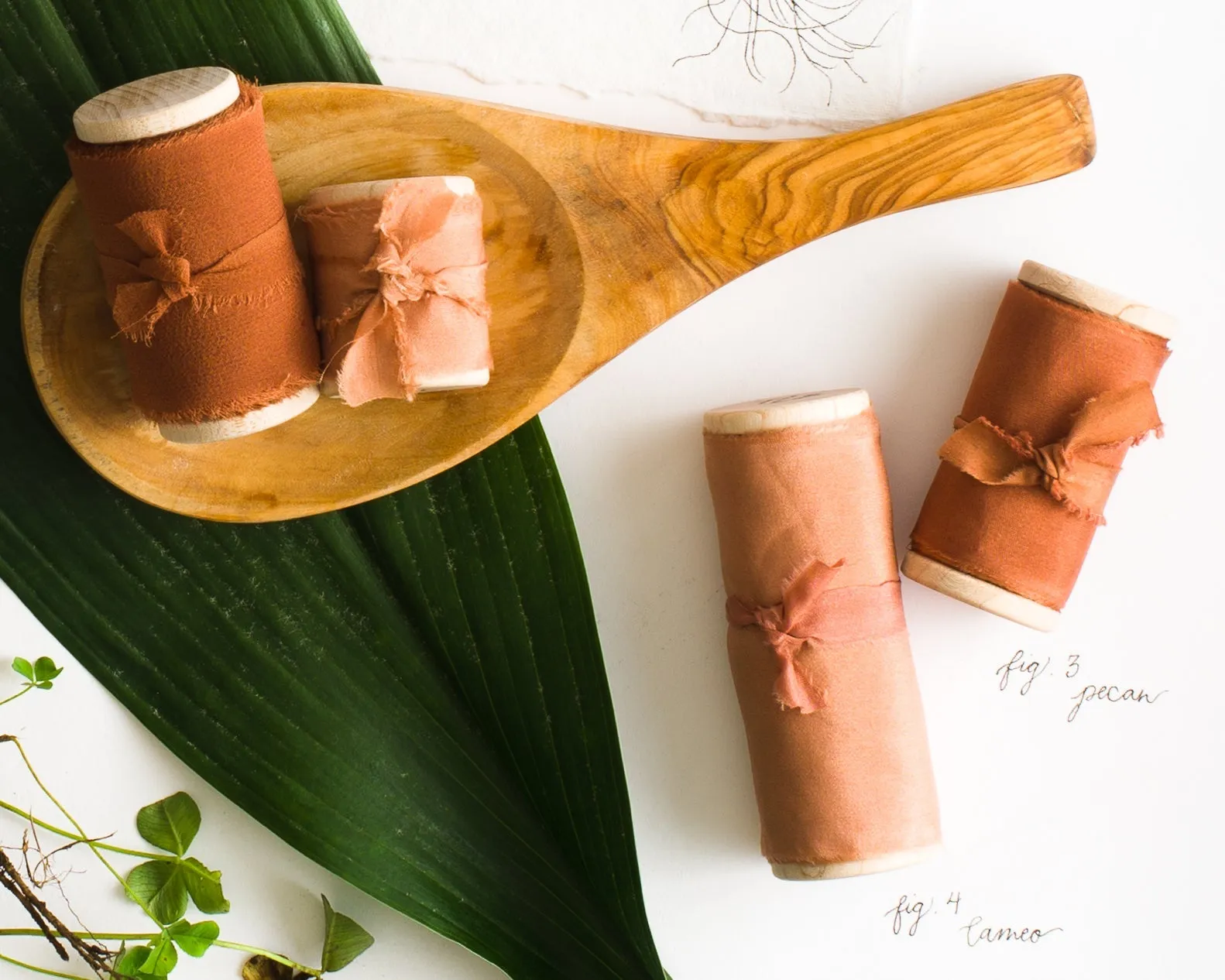 Pecan Brown Habotai Silk Ribbon