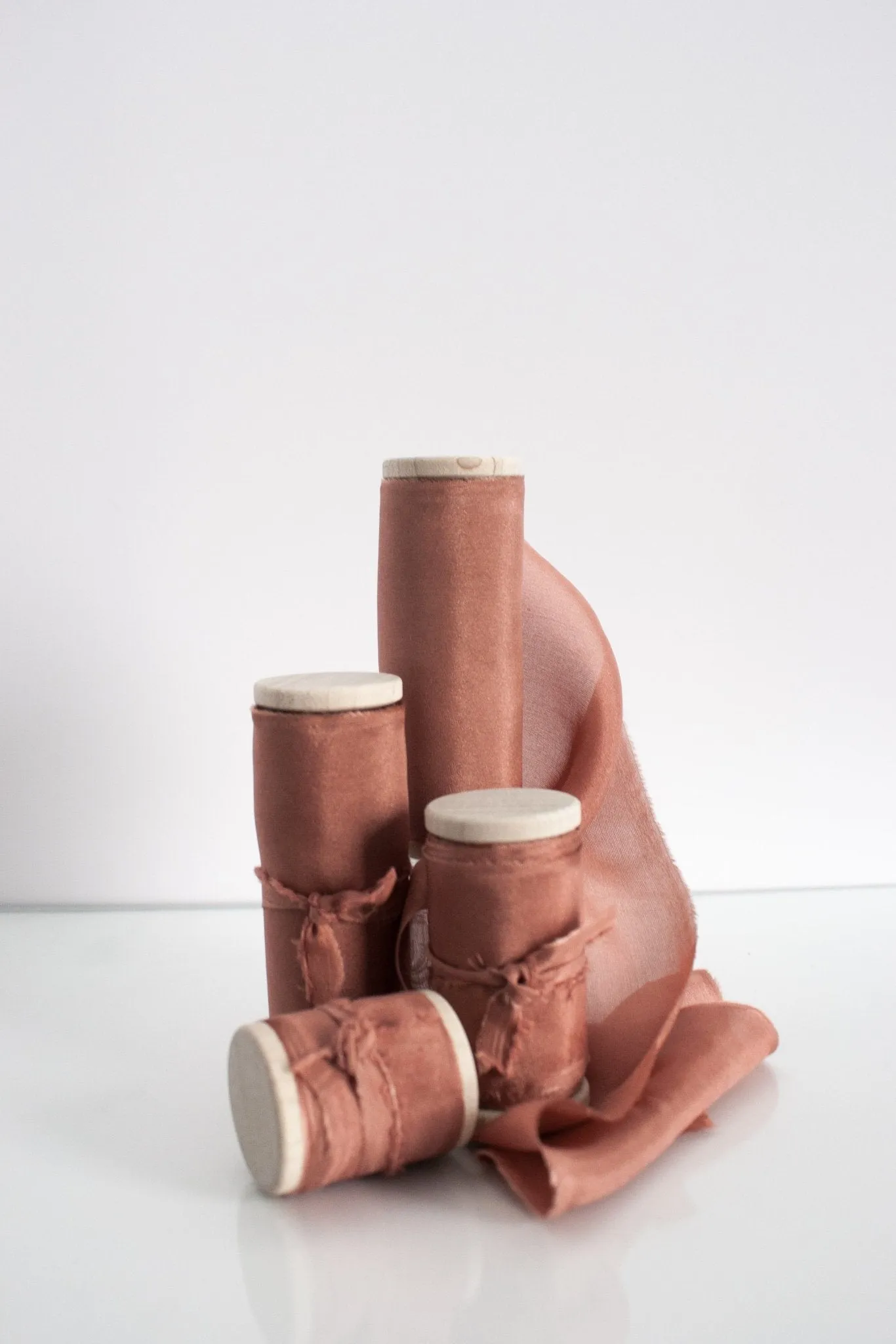 Pecan Brown Habotai Silk Ribbon