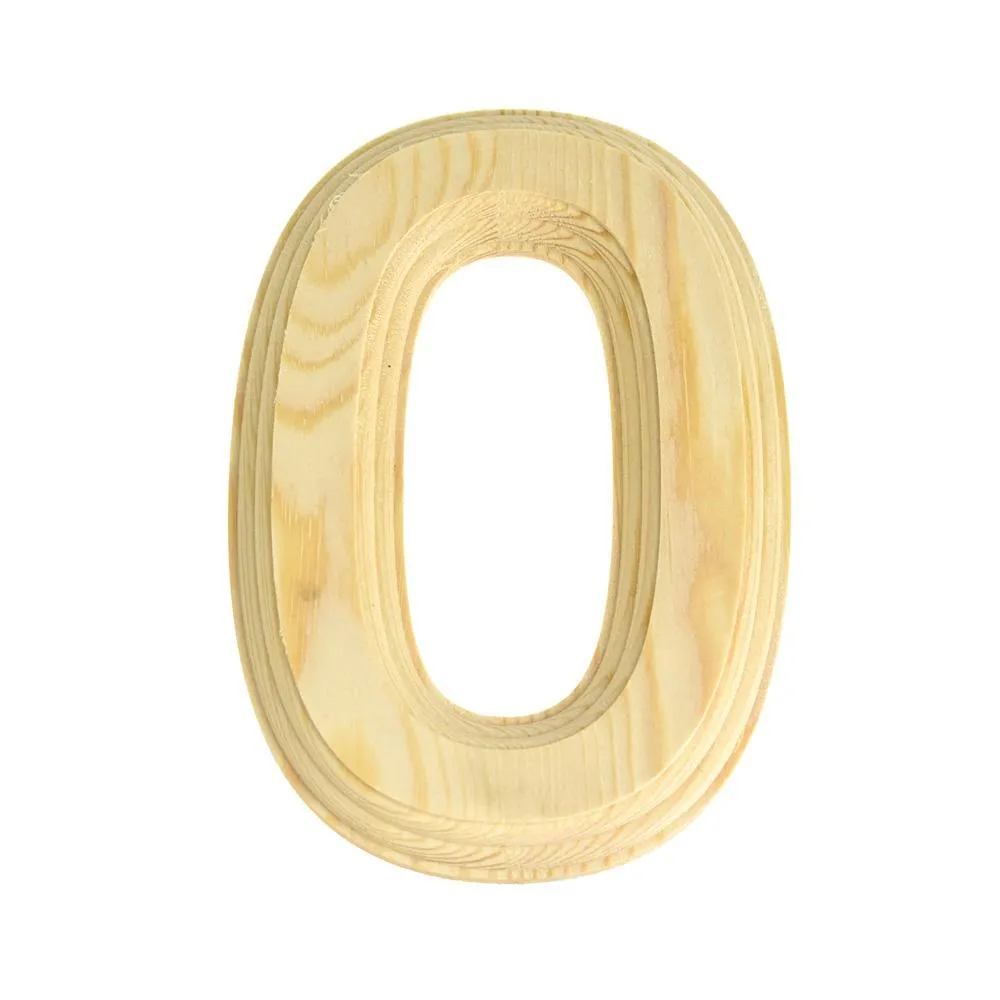 Pine Wood Beveled Wooden Letters and Numbers, 5-13/16-inch, Natural