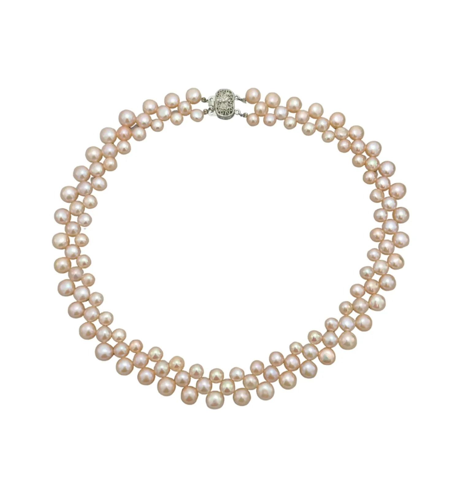 Pink Lentil Freshwater Pearl Necklace.