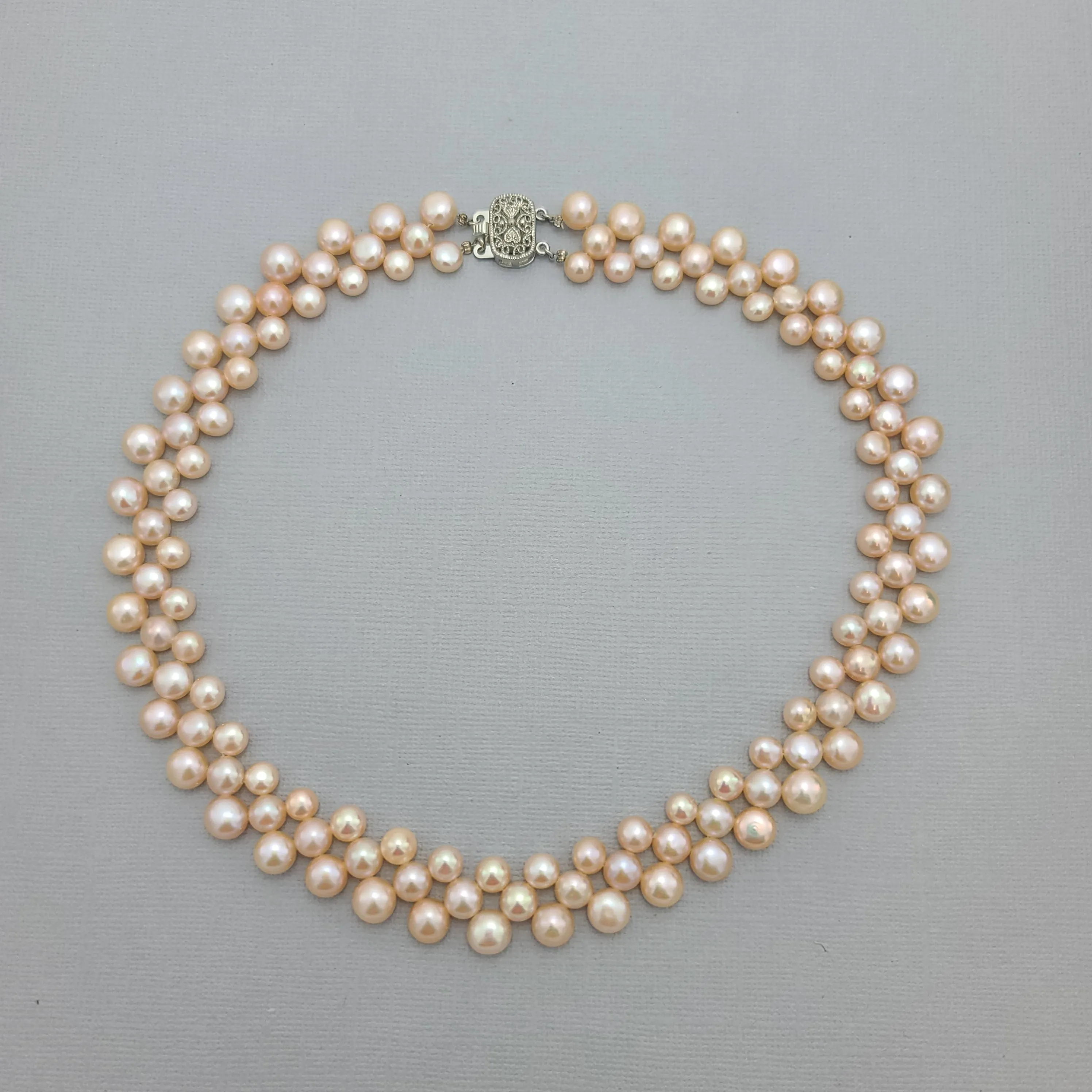 Pink Lentil Freshwater Pearl Necklace.