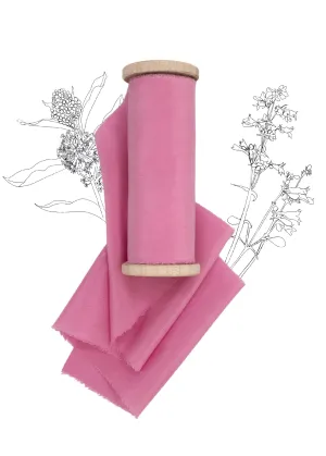 Prairie Smoke Pink Crepe de Chine Silk Ribbon