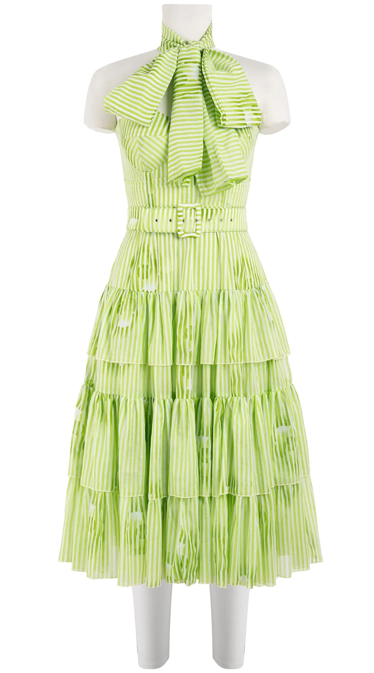 Preen Dress Bra Strapless Long Length Cotton Musola (Oxford Stripe)