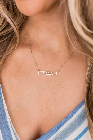 Priceless Love "Mama" Necklace- Gold